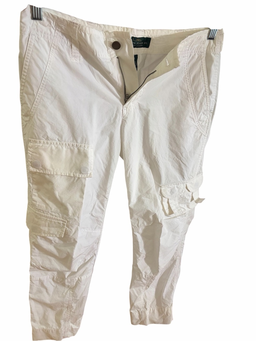 Straight Leg Cargo Pants - Cream - Picture 5 of 8